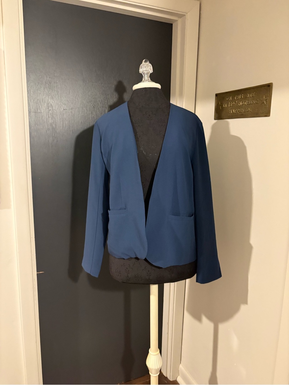 Modcloth Open-Front Blue Blazer Jacket